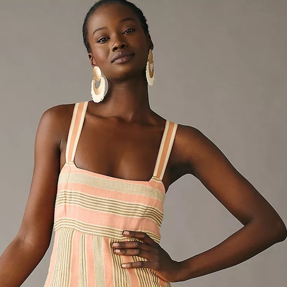 Anthropologie Maeve Square-Neck Tie-Back A-Line Dress - Picture 5 of 11